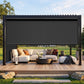 Heynemo 6'x 8' Outdoor Roller Shade, Cordless Patio Shade with Crank Handle, 95% UV Protection Outdoor Blind for Porch, Gazebo, Pergola, Black