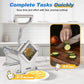 Sunvivi Commercial French Fry Cutter, Heavy Duty Potato & Vegetable Slicer with 3 Blades (1/2", 3/8", 6-Wedge), Stainless Steel