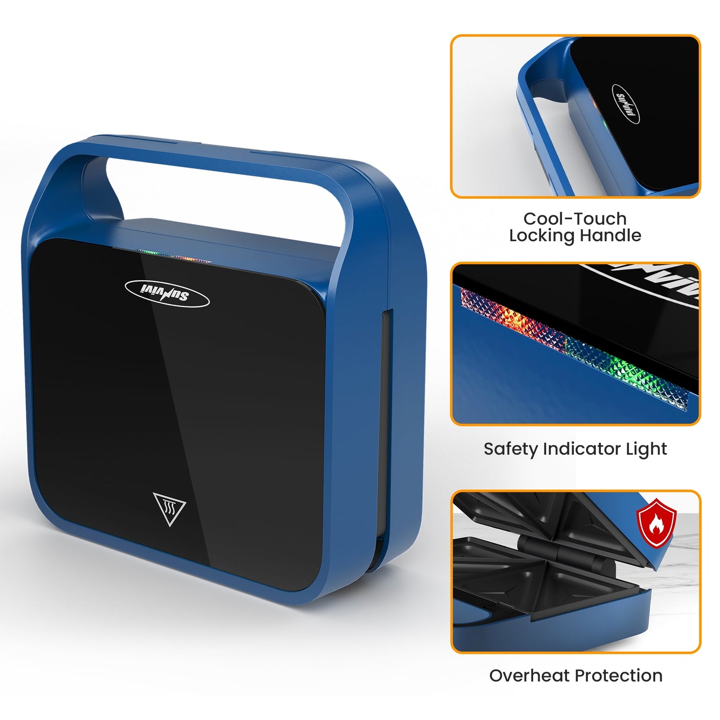 Sunvivi Multi-Function 3-in-1 Sandwich & Waffle Maker