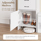 Royalcraft 5-in-1 Shoe Cabinet with Flip Drawer, Entryway Shoe Storage with Pegboard, Adjustable Shelf, Wood Entryway Cabinet, White