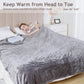 Superjoe Electric Blankets Queen Size 90'' x 84'' Dual Controllers Heated Blanket, 10 Heat Settings, 12 Hour Auto-off Timer, Warm Winter Gifts, Gray