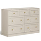 Heynemo Dresser for Bedroom with 7 Drawers, Wood Drawer Organizer for Bedroom, Living Room, Hallway, Beige