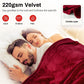 SUNVIVI Electric Blanket King Size with Dual Controllers,10 Heating Levels& 12 hours Auto-off,Overheat Protection,Red