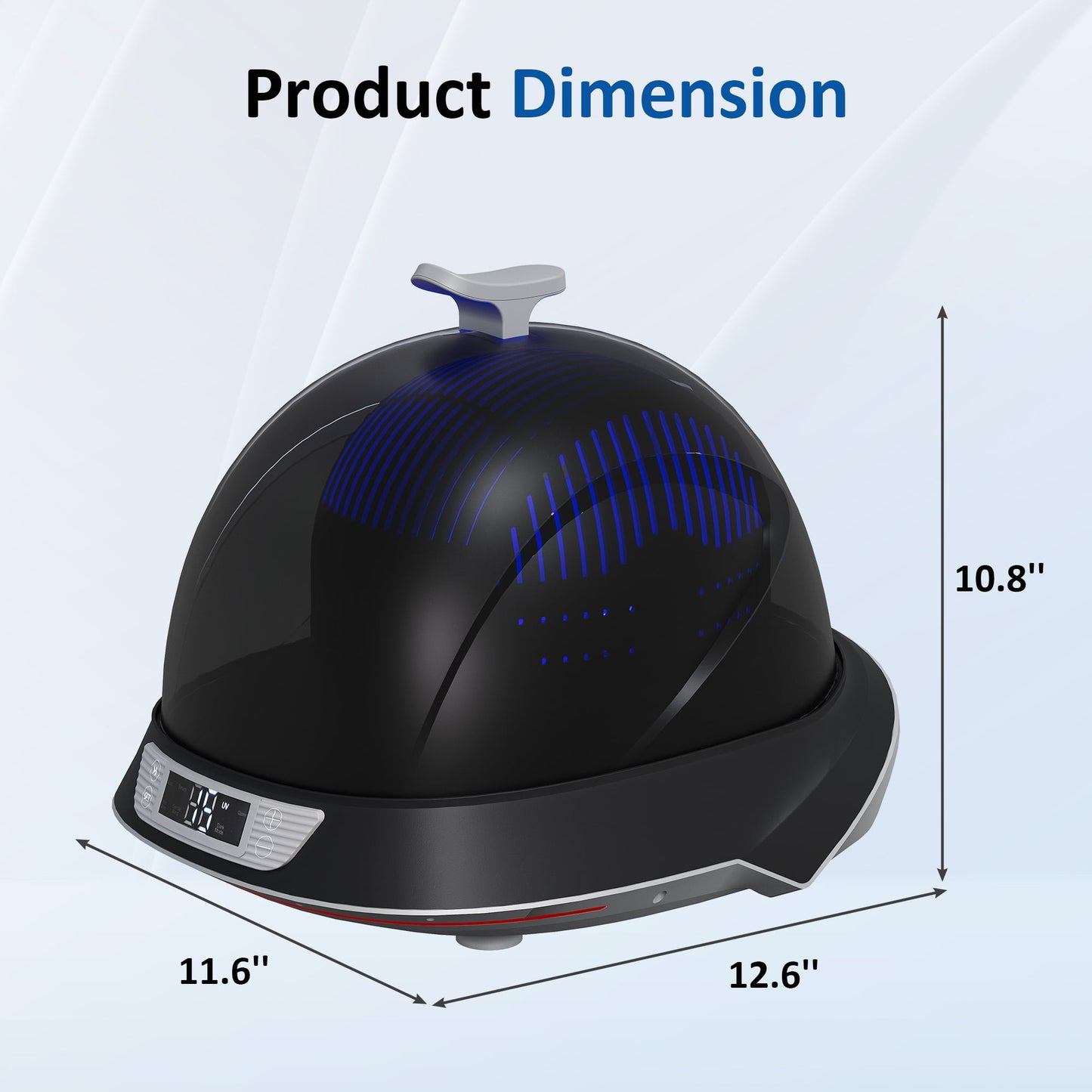 Superjoe Helmet & Cap Care Machine, Black Hat Helmet Care Machine with Steam Iron, UV Light, O? ozone & 3-Color Lighting, Restore Misshapen Cap Shape, Helmet Hat Cleaner for Various Hats and Helmets