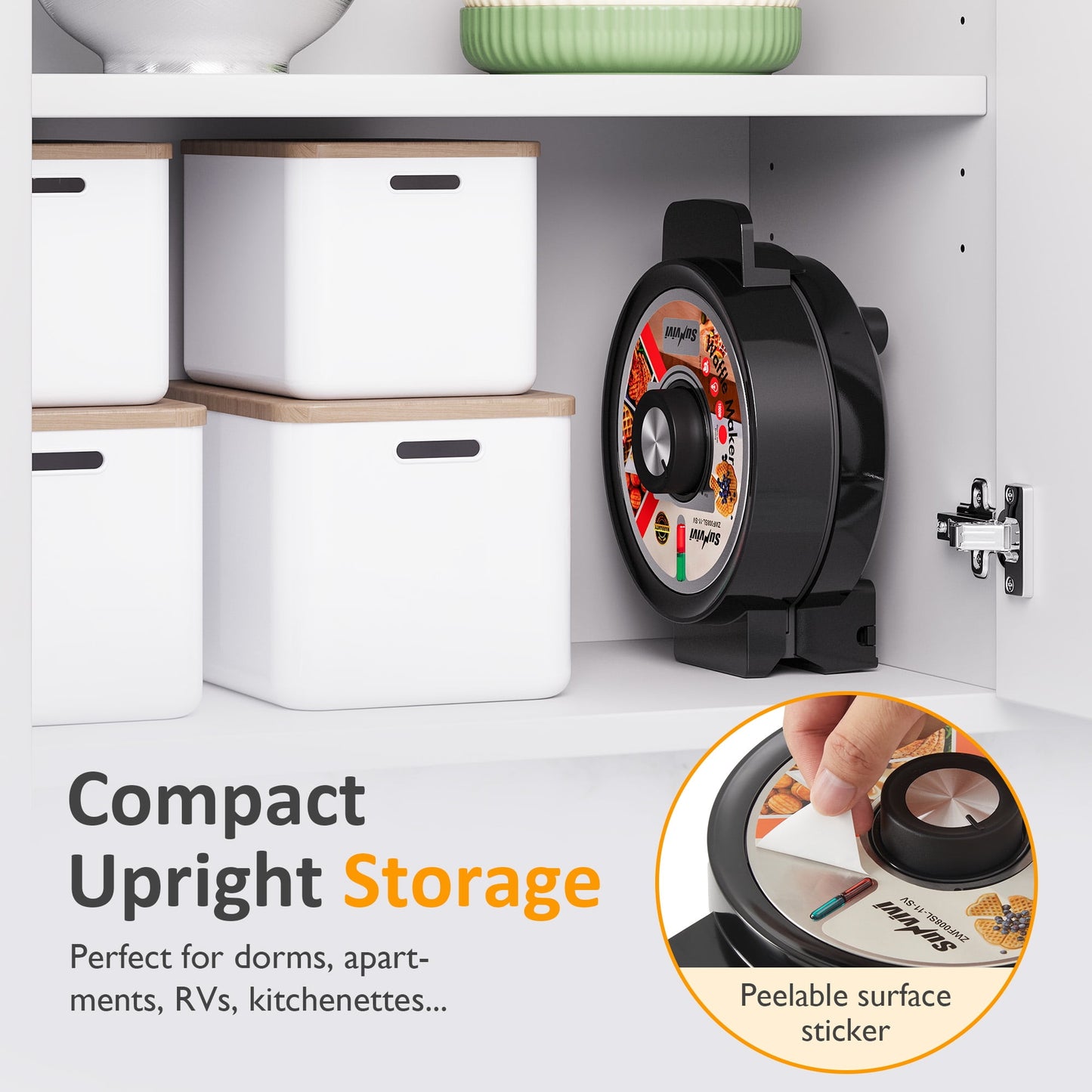 Cozy Home 5 Heart-Shaped Waffle Maker with Adjustable Temp