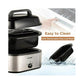 24 Quart Electric Roaster Oven, Stainless Steel Buffet Turkey Roaster Oven with Self-Basting Lid Removable Pan, Silver