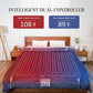 SUNVIVI Electric Blanket Queen Size with Dual Controllers,10 Heating Levels& 12 hours Auto-off,Overheat Protection,Red-3