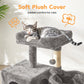 Heynemo Multi-Level Cat Tree Tower for Large Cats with Scratching Posts, Condos, Perch, Hammocks & Toys ÿ Modern Indoor Cat Jungle Gym for 2ÿ3 Cats, 19.7" x 15.7" x 35.8", Grey