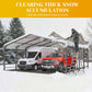 Heynemo 12x20 FT Heavy Duty Metal Carport with Updated Roof & Enhanced Base, Multi-Use Carport Garage for Car, Truck, Boat, Tractors, Party, Grey