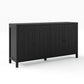 May in Color Sideboard Buffet, 58" Modern Buffet Cabinet with 4 Doors and Adjustable Shelves, for Entryway, Dining Room, Living Room, Bedroom, Black
