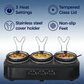 3 Pot Slow Cooker Set, Triple Slow Cooker with 3¡Á1.5QT Removable Ceramic Crocks, 4.5QT Total, Adjustable Temperature for Family Dinner & Party,SL