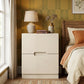 May in Color 2-Drawer Nightstand, Handless Bedside Table for Bedroom, Living Room, Hallway, Beige