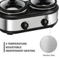 Cozy Home Superjoe 2.5 qt Dual Pot Stainless Steel Crock Electric Slow Cooker