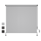 Heynemo 8'x 8' Outdoor Roller Shade, Cordless Patio Shade with Crank Handle, 95% UV Protection Outdoor Blind for Porch, Gazebo, Pergola, Gray