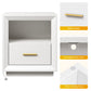 Heynemo Smart Nightstand Duo: Charging Bedside Tables with Big Storage Drawer, Dual USB-C Hub, Multi-Functional Cabinet for Bedroom, Set of 2, White