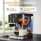 Heynemo All-in-One Coffee Maker with Cold Brew, Espresso & Latte Machine, Dual Brew Grounds/Capsules, LED Touch, Black