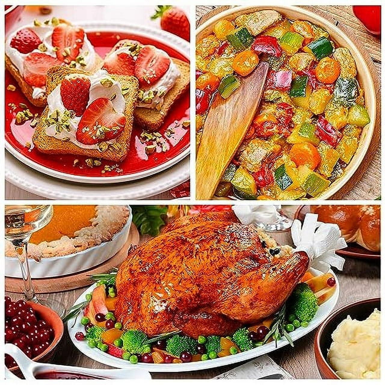 RoyalCraft 24 Quart Electric Roaster Oven Turkey Roaster with Lid Electric Roasters with Removable Pan Large Roaster,Visible & Self-basting Lid, Fast Heating & Thaw/warming Setting,Black