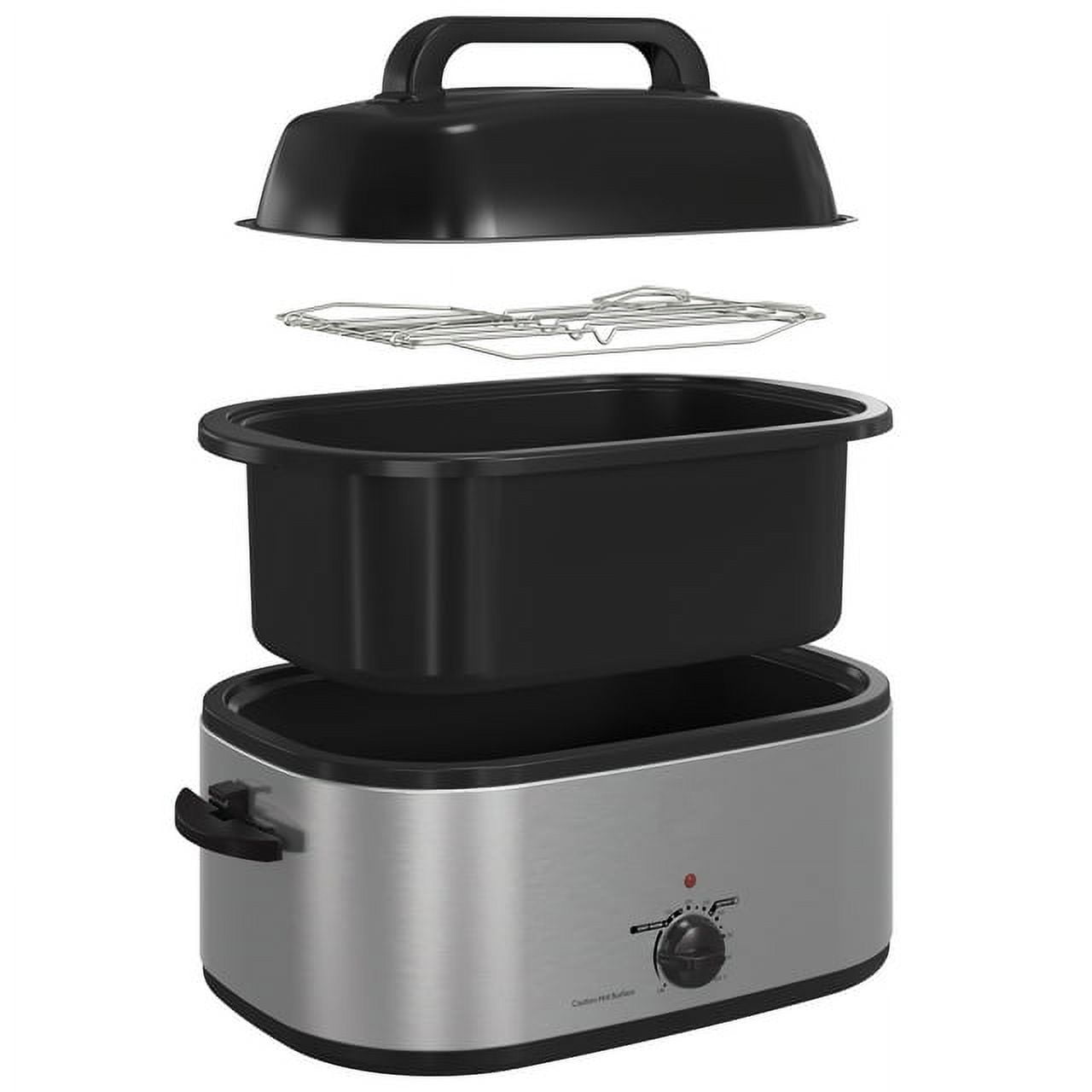 SUNVIVI slow pot roast chicken oven combination, large capacity suitable for family gatherings ,Stainless Steel,Silver