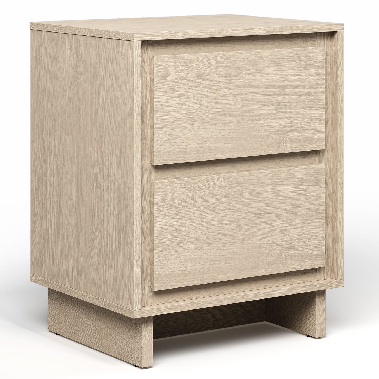 Heynemo 2-Drawer Dresser, Modern Wood Design with Clean Edges, Versatile Storage for Bedroom, Living Room, Office, and Entryway, Beige