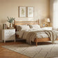 May in Color Large Nightstand with 3 Spacious Drawers, Modern Bedside Table with Solid Wood Knobs for Bedroom Living Room