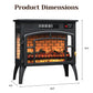 Heynemo A Practical Portable Fireplace ¨C 1500W Freestanding Infrared Electric Fireplaces Heater with 3D Flame Effect & Remote Control