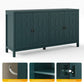 Heynemo Sideboard Buffet, 58'' Mid Century Modern Sideboard Buffet with 4 Doors and Adjustable Shelves, Sideboard Buffet for Entryway, Dining Room, Living Room, Bedroom, Turquoise