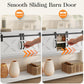 May in Color Entryway Table, 46" Modern Farmhouse Console Table with Sliding Barn Door, for Hallway, Living Room, Foyer, White