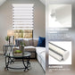 Royalcraft Cordless Zebra Blinds for Windows, Layer Zebra Roller Shades Blinds for Windows, Sheer or Privacy Light Control, Day and Night Window Shades for Living Rome, Office
