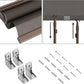 Cozy Home 6' x 6' Weather-Resistant Brown Outdoor Roller Shades with Pole