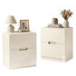 May in Color 2-Drawer Nightstand Set of 2, Handless Bedside Table for Bedroom, Living Room, Hallway, Beige