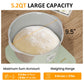 RoyalCraft Electric Dough Maker with Weighing Function,5.2QT Dough Mixer with Ferment Function,Household Dough Maker Kitchen Flour Kneading Machine with Stainless Steel Bowl,Face-up Touch Panel