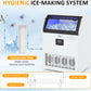 Heynemo Commercial Ice Maker Machine, 265LBS/24H, 55LBS Storage Bin, Stainless Steel Under Counter Ice Machine for Restaurants, Bars, and Home Use, Includes Water Filter, Scoop, and Hose