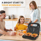 Superjoe Waffle Iron, Panini Press Grill and Sandwich Maker Set, 3 in 1 Electric Sandwich Press with Removable Non-Stick Plates, Indicator Lights & Cool Touch Handle 750W