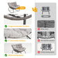 Heynemo Oversized Outdoor Wicker  Rocking Chair with Ottoman, Patio Rattan Papasan Chair with Cushion & Foot Rest for Indoor Outside Porch, Garden, Living Room