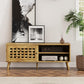 Heynemo TV Stand with Storage for 55 Inch TVs, Wood TV Entertainment Center, Mid Century Modern TV Entertainment Center with Storage, TV Consoles Cabinets for Living Room, Bedroom