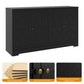 May in Color 56" Modern Buffet Cabinet, Wood Sideboard with 4 Doors and Adjustable Shelves, for Entryway, Living Room, Matte Black