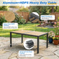Heynemo 7-Piece Outdoor Dining Set with Patio Table, Aluminum Patio Table Set for 6 Persons with HDPS Tabletop, for Garden, Deck, Gray