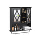 RoyalCraft Bathroom Medicine Cabinet with Mirror, Vanity Wall Mounted Storage Cabinet with Adjustable Shelves and Towel Bar, Hanging Wall Cabinet for Bathroom, Laundry, Living Room, Black
