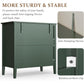 Heynemo Green 3 Drawer Dresser, Painted 30 Inch Tall Wood Nightstand with Storage, Wide Modern Chest of Drawers with Ball Bearing Slide for Bedroom Hallway Living Room Entryway Office