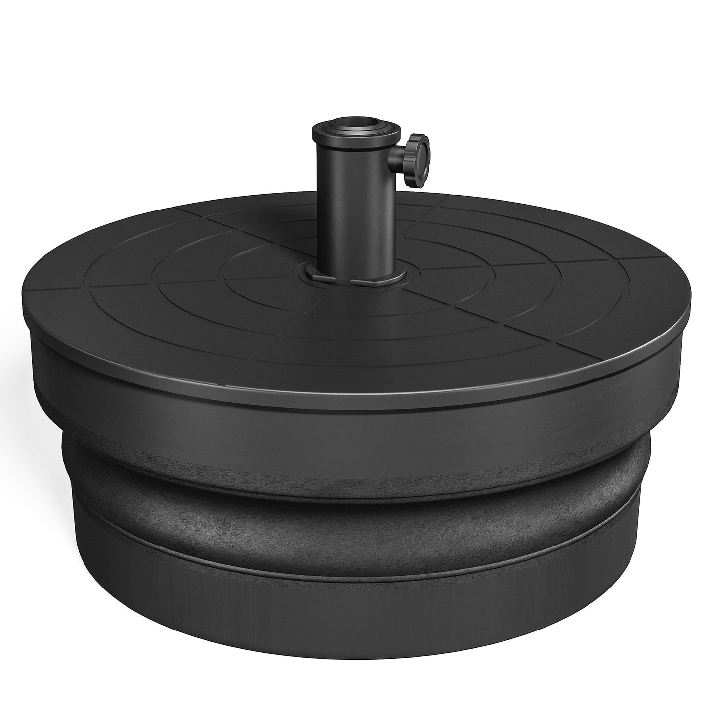 CozyHome Foldable Umbrella Base With 15-18.9in Outdoor Umbrella for Patio, Black