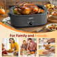 Sunvivi Electric Roaster Oven 20 Qt with Self-Basting Lid, 150-450¡ãF Temp Control, Gray