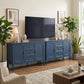 Heynemo Buffet Sideboard with 2 Doors & 3 Drawers, Storage Cabinet with Adjustable Shelves for Living Room, Dining Room, Blue