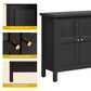 Heynemo Wood Sideboard Credenza with Storage, Buffet Cabinet with Adjustable Shelves, Accent Cabinet with Acrylic Accents for Living Room, Dining Room, Entryway