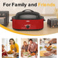 Superjoe 22 QT Electric Roaster Oven, with Self-Basting Lid, Stainless Steel Roaster Pan, Red
