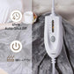 Superjoe Electric Heated Blanket 60" x 50" Double-Layer Flannel 4 Heat Settings and Auto-off, Grey