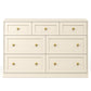 May in Color Dresser for Bedroom with 7 Drawers, Wood Drawer Organizer for Bedroom, Living Room, Hallway, Beige