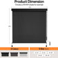 Superjoe Outdoor Roller Shades with 95% UV Blockout, 8'L x 8'W Exterior Cordless Patio Shades Roll Up Outdoor Blinds for Porch Gazebo, Blockout Waterproof Protect Privacy, Black