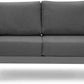 Superjoe Outdoor 2-Seat Patio Aluminum Loveseat Sofa Couch Furniture with Light Grey Cushions, Grey