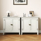 Heynemo 2-Door Buffet Cabinet with Storage, Bohemian Sideboard with Adjustable Shelves, Wood Credenza Cabinet for Bedroom, Living Room, Dining Room, Hallway