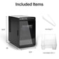 Sunvivi Clear Ice Maker for Home ÿ Compact Countertop Ice Machine with 1.6" Square Ice Cubes, Self-Cleaning, LED Light & Timer, Portable Electric Ice Maker for Kitchen, Bar, RV, Black